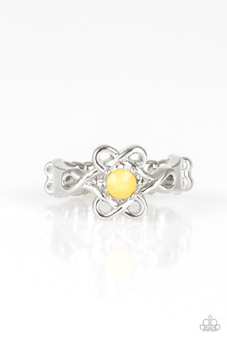 Vibrant Vibes Yellow Paparazzi Ring