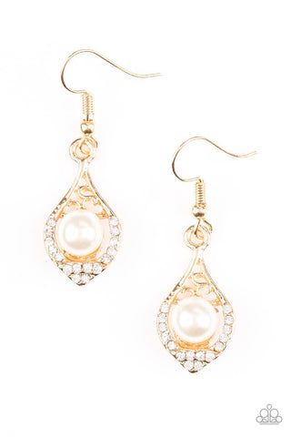 Westminster Waltz Gold Paparazzi Earrings